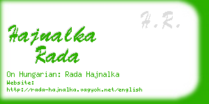 hajnalka rada business card